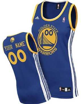 Women%27s Customized Golden State Warriors Blue Jersey
